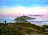 29 - David Partington - Malverns in the Mist - Watercolour.JPG